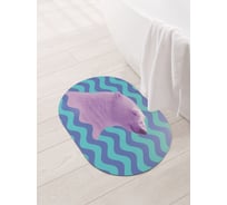 Коврик для ванной и туалета JOYARTY Довольный медведь 58x38 см sbm_430044_58x38