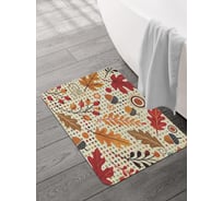 Коврик для ванной и туалета JOYARTY Желуди в листве 58x38 см, sbmrec_sd4015_58x38