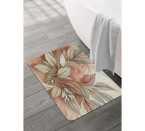 Коврик для ванной и туалета JOYARTY Нежные листья 58x38 см, sbmrec_sd3471_58x38