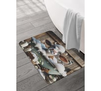 Коврик для ванной и туалета JOYARTY Коровка в ванной 58x38 см, sbmrec_sd3536_58x38