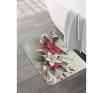 Коврик для ванной и туалета JOYARTY Лиственные цветы 58x38 см, sbmrec_sd3907_58x38