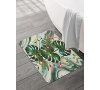 Коврик для ванной и туалета JOYARTY Монстера в огнях 58x38 см, sbmrec_sd3944_58x38