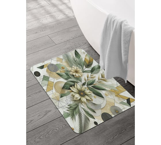 Коврик для ванной и туалета JOYARTY Геометрия в цветах 58x38 см, sbmrec_sd3515_58x38 1