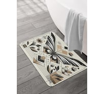 Коврик для ванной и туалета JOYARTY Бабочка линиями 58x38 см, sbmrec_sd3544_58x38