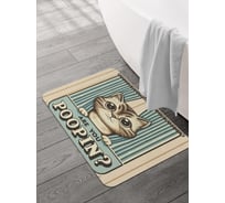 Коврик для ванной и туалета JOYARTY Кот из шторки 58x38 см, sbmrec_sd3468_58x38