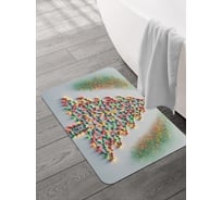 Коврик для ванной и туалета JOYARTY Елочка гори 58x38 см, sbmrec_sd3887_58x38