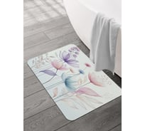 Коврик для ванной и туалета JOYARTY Легкие цветы 58x38 см, sbmrec_sd3504_58x38