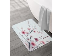 Коврик для ванной и туалета JOYARTY Ветка сакуры 58x38 см, sbmrec_sd3487_58x38