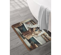 Коврик для ванной и туалета JOYARTY Кот шпион 58x38 см, sbmrec_sd3560_58x38