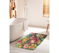 Коврик для ванной комнаты и туалета противоскользящий JoyArty "Цветочный букет" 60x100 см bath_sd3558_60x100