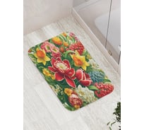 Коврик для ванной комнаты и туалета противоскользящий JoyArty "Цветочный букет" 52x77 см bath_sd3558