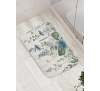 Коврик для ванной комнаты и туалета противоскользящий JoyArty "Цветы в воздухе" 52x77 см bath_sd3503
