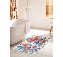 Коврик для ванной комнаты и туалета противоскользящий JoyArty "Цветочный сбор" 60x100 см, серия Новый год и Рождество bath_sd3996_60x100