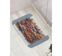 Коврик для ванной комнаты и туалета противоскользящий JoyArty "Цветочные мотивы" 52x77 см bath_sd3421