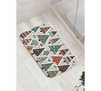 Коврик для ванной комнаты и туалета противоскользящий JoyArty "Ярмарка елок" 52x77 см, серия Новый год и Рождество bath_sd3951
