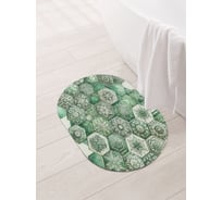 Коврик овальный для ванной и туалета JoyArty "Восточная плитка" 58x38 см, sbm_sd3575_58x38