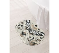 Коврик овальный для ванной и туалета JoyArty "Бабочка линиями" 58x38 см, sbm_sd3544_58x38