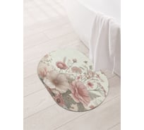 Коврик овальный для ванной и туалета JoyArty "Ботаника" 58x38 см, sbm_sd3502_58x38