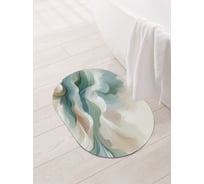 Коврик овальный для ванной и туалета JoyArty "Волна краской" 58x38 см, sbm_sd3472_58x38