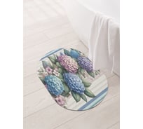 Коврик овальный для ванной и туалета JoyArty "Гортензия" 58x38 см, sbm_sd3407_58x38