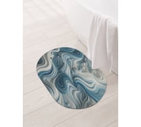 Коврик овальный для ванной и туалета JoyArty "Волны" 58x38 см, sbm_sd3531_58x38
