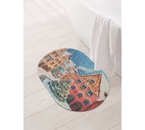 Коврик овальный для ванной и туалета JoyArty "Новогодняя елка" 58x38 см, sbm_sd3984_58x38