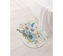 Коврик овальный для ванной и туалета JoyArty "Полевой букет" 58x38 см, sbm_sd3546_58x38