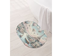 Коврик овальный для ванной и туалета JoyArty "Нежный Париж" 58x38 см, sbm_sd3554_58x38