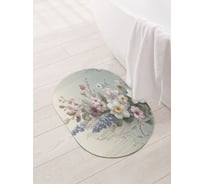 Коврик овальный для ванной и туалета JoyArty "Украшение цветами" 58x38 см, sbm_sd3474_58x38