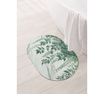 Коврик овальный для ванной и туалета JoyArty "Стена листьев" 58x38 см, sbm_sd3535_58x38