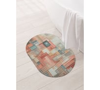 Коврик овальный для ванной и туалета JoyArty "Ровные мазки" 58x38 см, sbm_sd3510_58x38