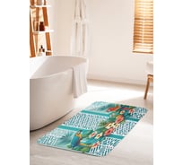 Коврик для ванной комнаты и туалета противоскользящий JoyArty "Тропические попугаи" 60x100 см bath_sd3415_60x100