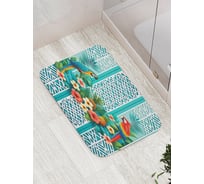 Коврик для ванной комнаты и туалета противоскользящий JoyArty "Тропические попугаи" 52x77 см bath_sd3415