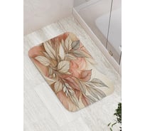 Коврик для ванной комнаты и туалета противоскользящий JoyArty "Нежные листья" 52x77 см bath_sd3471