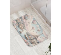 Коврик для ванной комнаты и туалета противоскользящий JoyArty "Нежный Париж" 52x77 см bath_sd3554