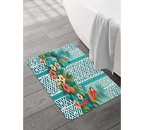 Коврик для ванной и туалета JOYARTY Тропические попугаи 58x38 см, sbmrec_sd3415_58x38