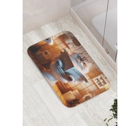 Коврик для ванной комнаты и туалета противоскользящий JoyArty "Кот отдыхает" 52x77 см bath_sd3478