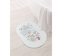 Коврик для ванной и туалета JOYARTY 58x38 см Зайчик в цветах sbm_429268_58x38