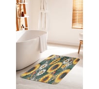 Коврик для ванной комнаты и туалета противоскользящий JoyArty "Поле цветов" 60x100 см bath_sd3445_60x100