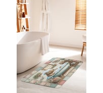 Коврик для ванной комнаты и туалета противоскользящий JoyArty "Медведь в ванной" 60x100 см bath_sd3550_60x100