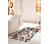 Коврик для ванной комнаты и туалета противоскользящий JoyArty "Расписные шары" 60x100 см, серия Новый год и Рождество bath_sd3924_60x100