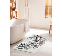 Коврик для ванной комнаты и туалета противоскользящий JoyArty "Древо в украшениях" 60x100 см, серия Новый год и Рождество bath_sd3962_60x100