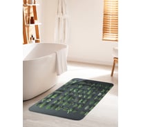 Коврик для ванной комнаты и туалета противоскользящий JoyArty "Зеленая стена" 60x100 см bath_sd3456_60x100