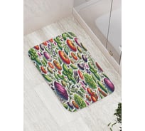 Коврик для ванной комнаты и туалета противоскользящий JoyArty "Дачные овощи" 52x77 см bath_sd3414
