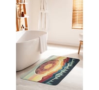 Коврик для ванной комнаты и туалета противоскользящий JoyArty "Лотос над горами" 60x100 см bath_sd3451_60x100