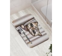 Коврик для ванной комнаты и туалета противоскользящий JoyArty "Кот смотрит" 52x77 см bath_sd3460