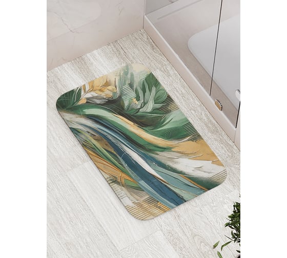 Коврик для ванной комнаты и туалета противоскользящий JoyArty "Красочные мотивы" 52x77 см bath_sd3465 1