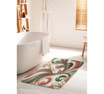 Коврик для ванной комнаты и туалета противоскользящий JoyArty "Красочная роспись" 60x100 см, серия Новый год и Рождество bath_sd3923_60x100