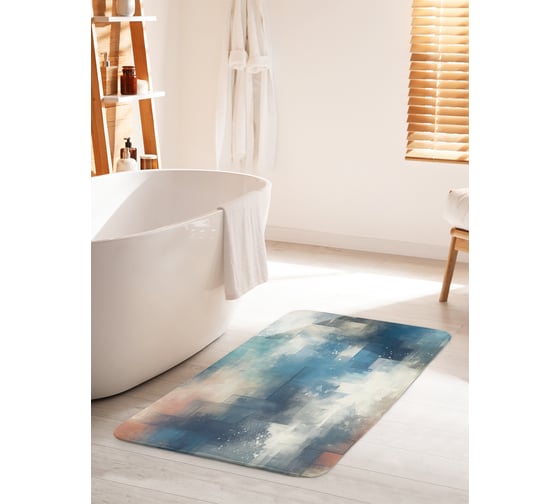 Коврик для ванной комнаты и туалета противоскользящий JoyArty "Размытая краска" 60x100 см bath_sd3569_60x100 1