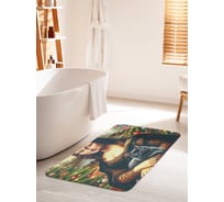 Коврик для ванной комнаты и туалета противоскользящий JoyArty "Джоконда с котом" 60x100 см, серия Новый год и Рождество bath_sd3894_60x100